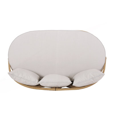 Modern Outdoor Daybed with Wicker Rattan, Outdoor Wicker Patio Daybed with Cushions
