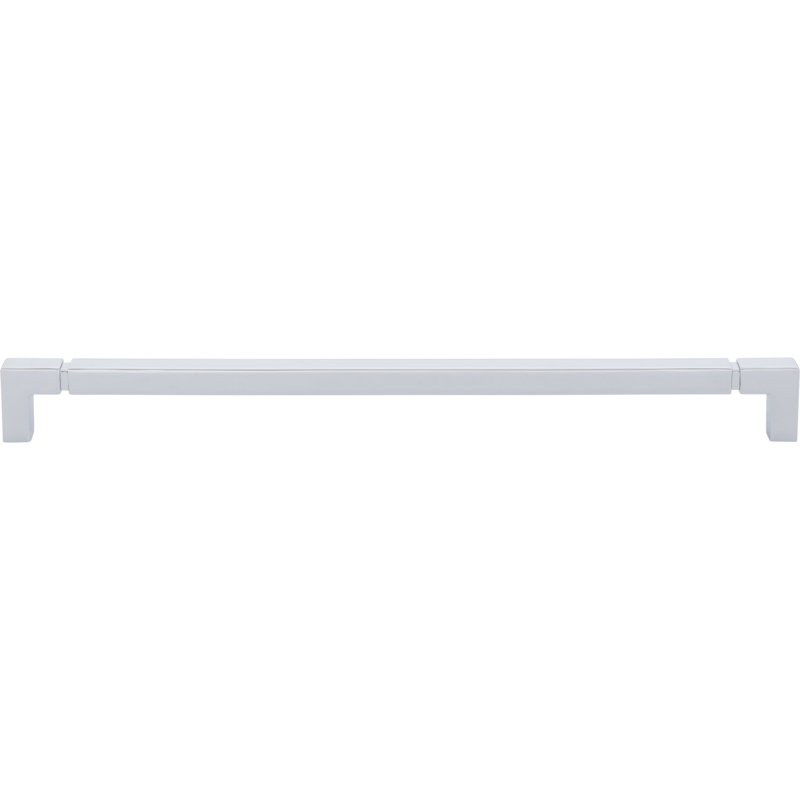 Langston Bar Pull, Polished Chrome, 12" Center To Center