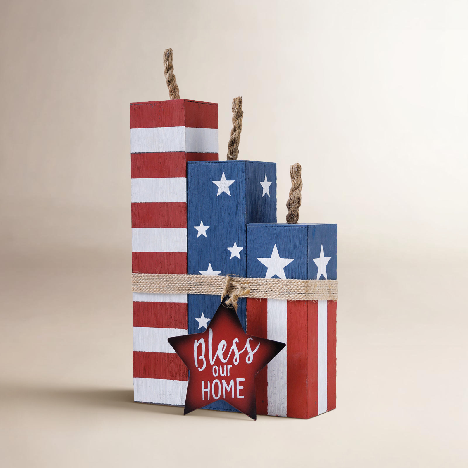 Americana Firecracker Block Bundle 14"H