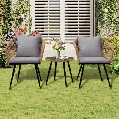 Ensemble bistro 3 pièces pour patio, balcon, porche et jardin près de la piscine
