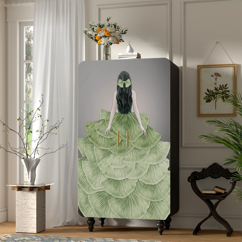 Armoire simple et moderne en bois massif