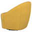 Fauteuil pivotant rembourré jaune moutarde Denali-95064420
