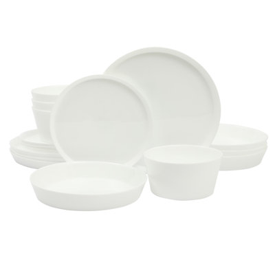 Ensemble de vaisselle légère 16 pièces Gibson Home Modern Opal (Service for 4)