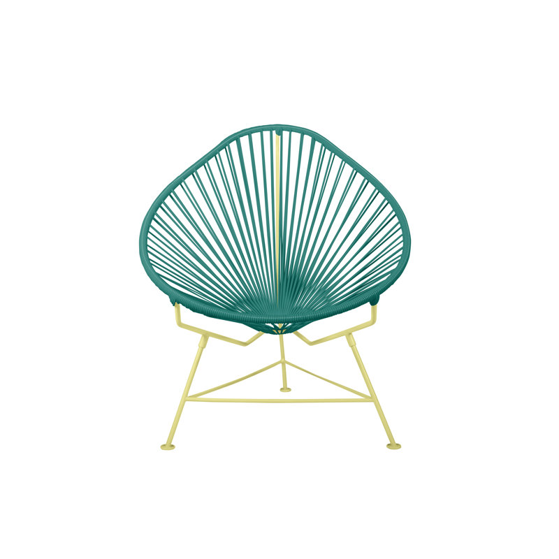 Chaise de jardin, Turquoise / jaune