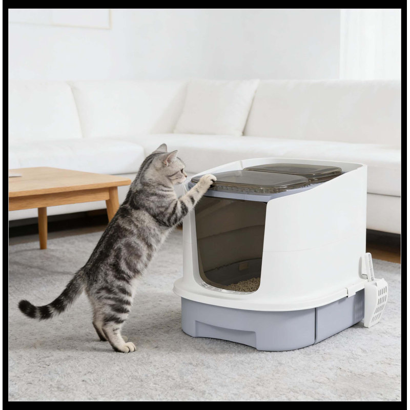 Easy To Clean Litter Box,Covered Cat Litter Box