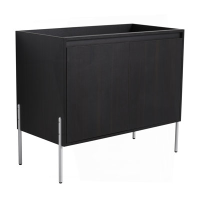 Meuble-lavabo sur pied 36 po, armoire de rangement avec portes à fermeture douce (ensemble KD) - sans le lavabo
