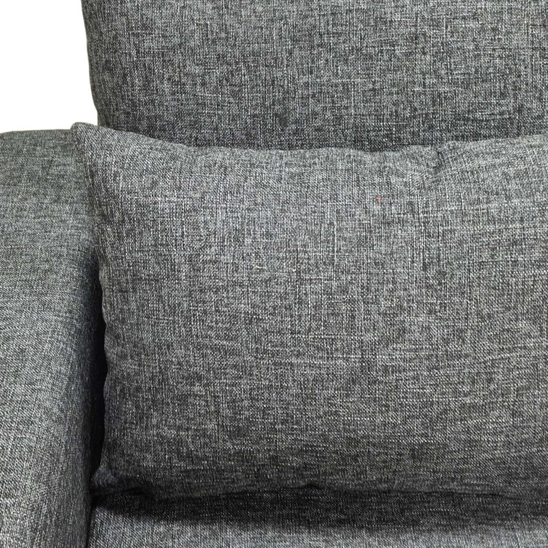 Causeuse légère en polyester de 71 po Brooklington, facile à déplacer, pour 2 personnes, Gris foncé