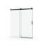 Porte de douche coulissante simple, l 60 po x H 76 po, verre trempé de 3/8 po. Noir mat. Offre une solution de salle de bain élégante et transparente H 56 po - verre, noir, séduisant, facile à nettoyer