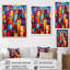 «Colorful 0 City Madrid Popart I», reproduction d'art sur toile-351137892-351138201