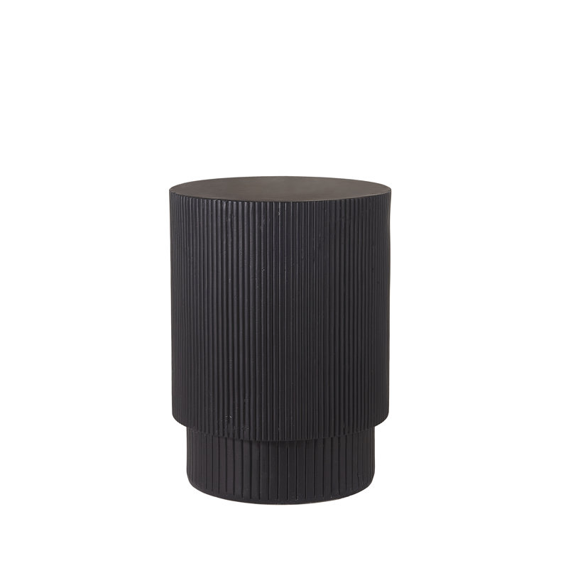 Kody Modern Minimalist Outdoor MGO Side Table, Black
