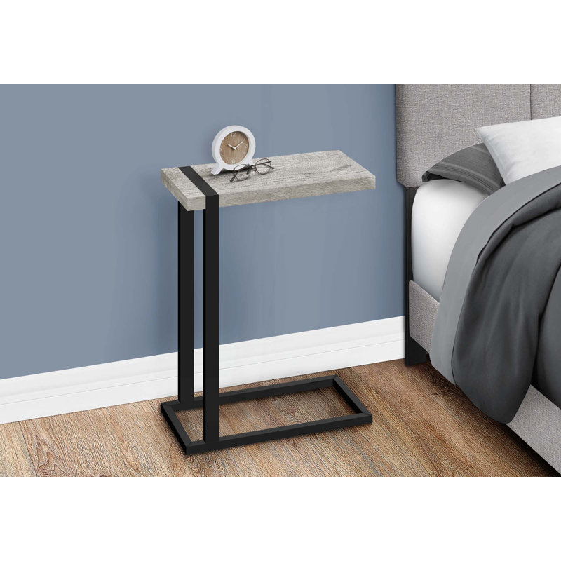 Table d'appoint, en forme de C, bout, côté, salon, chambre à coucher, métal, contemporain