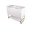 Plateau de meuble-lavabo simple en céramique avec armoire et tablette ouverte 39,76 po Kassen