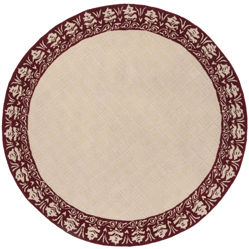 Harrison Total Performance Hand Hooked Performance Bordered Rug, Round 6' 