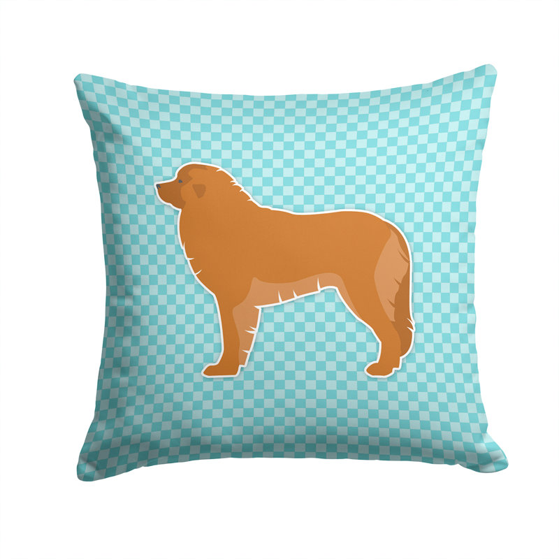 Coussin décoratif intérieur/extérieur leonberger, H 14 po x l 14 po x P 3 po, Bleu