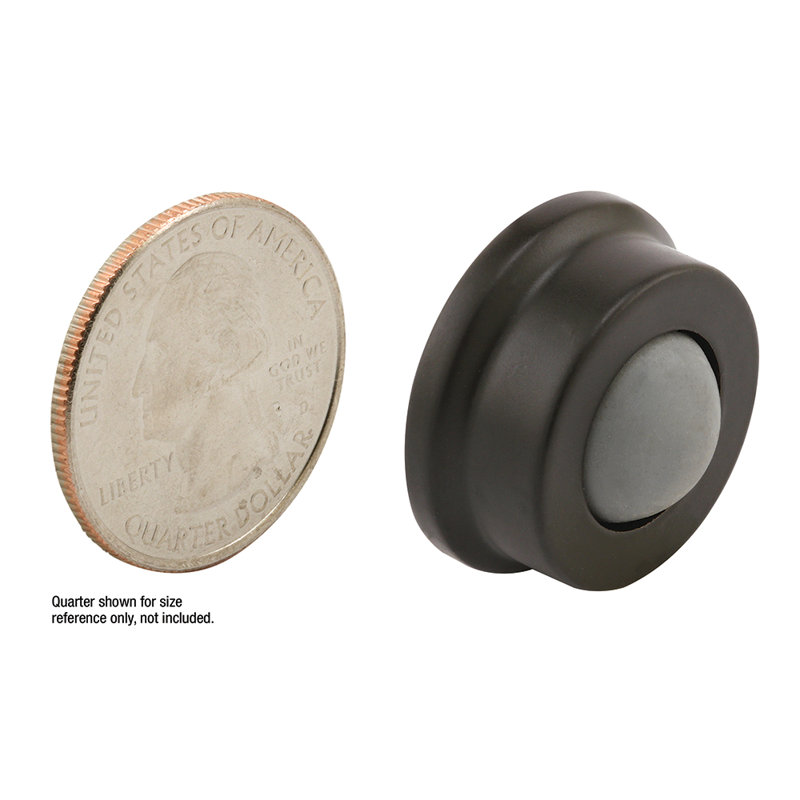 Cast Brass Wall Protector with Convex Bumper, 1 In., Bronze, (Single Pack)