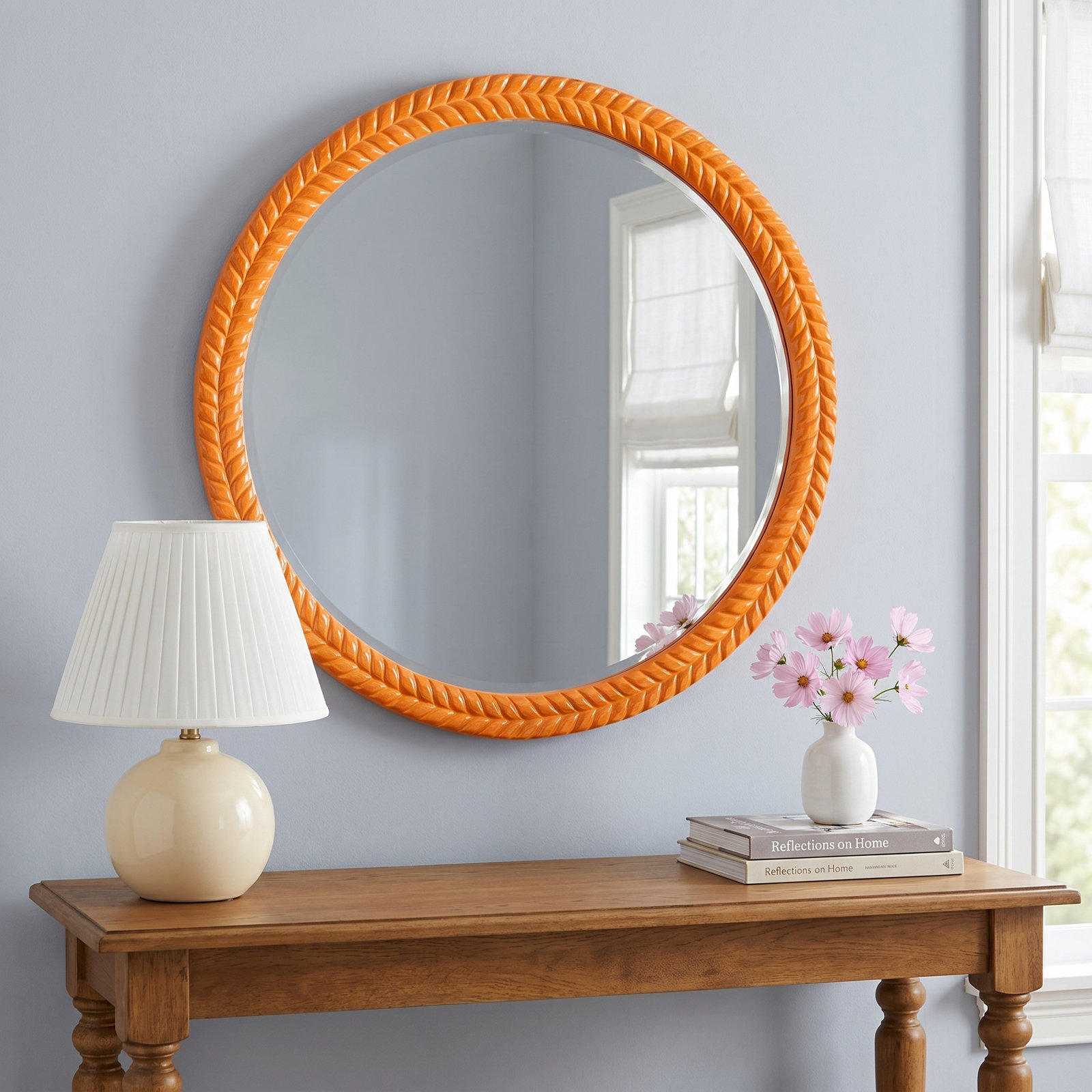 Fideline 32" Accent Mirror, Orange