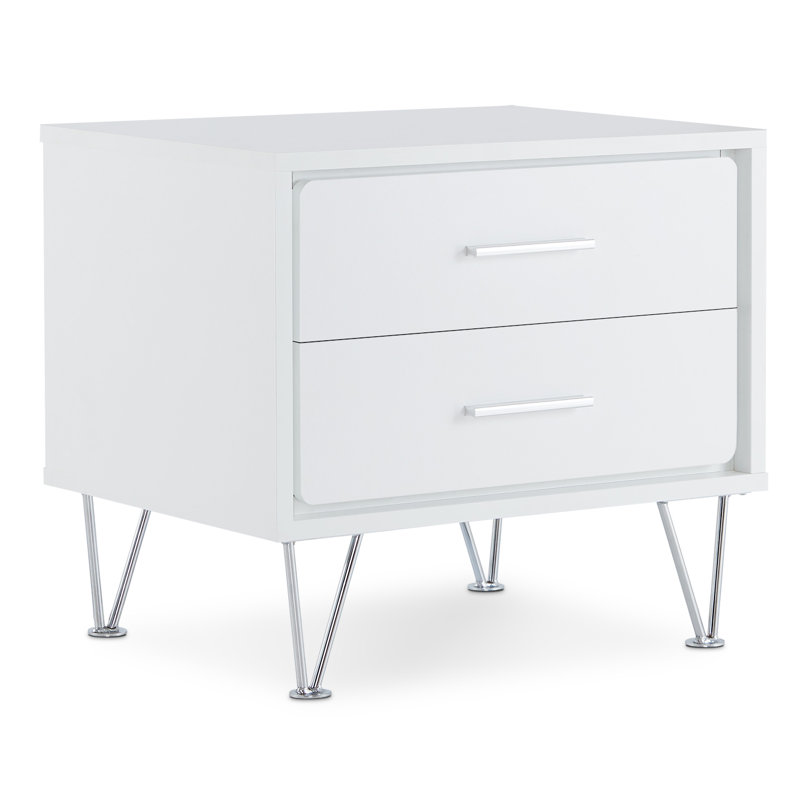 Avraham Rectangular Accent Table, White