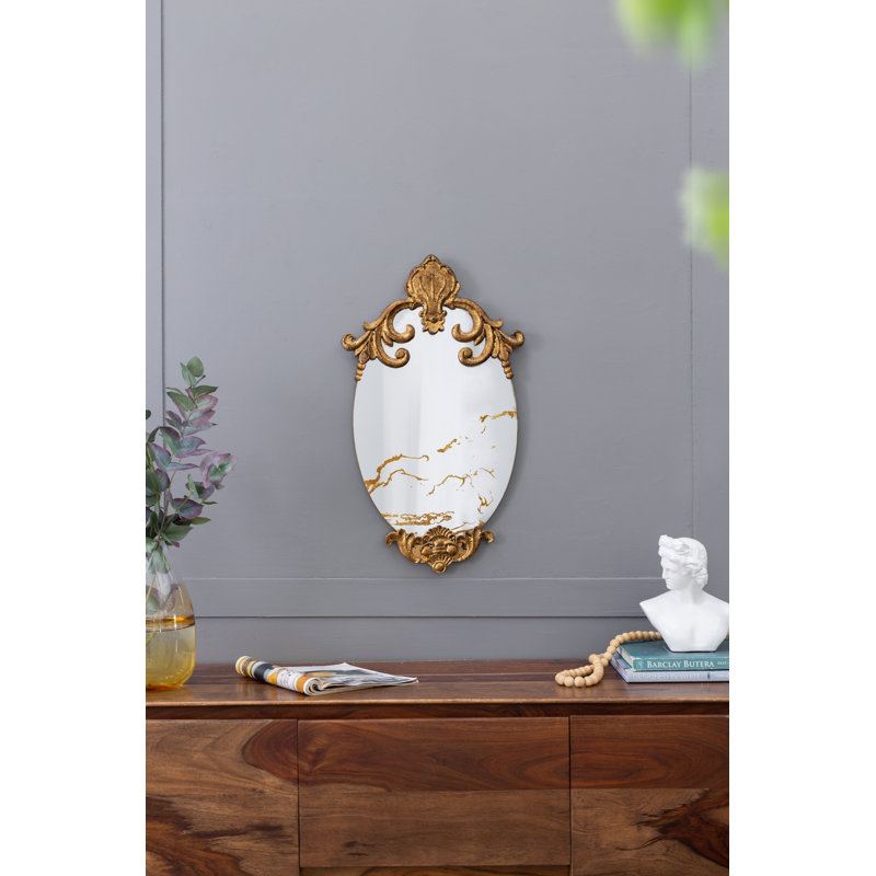 Miroir mural 26 po x 15 po, miroir décoratif pour salon, vestibule, chambre à coucher