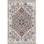 Tapis décoratif gris à motif traditionnel lavable à la machine-1665430263