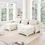 Canapé modulaire en chenille en U avec 2 repose-pieds et coussins lombaires Jedidiah-904255775-872498876