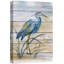 Panneau rétro en bois bleu héron plage moderne-92187167-92187165