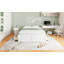 Structure de lit plateforme en bois grand format avec 6 tiroirs, blanc-1534208012