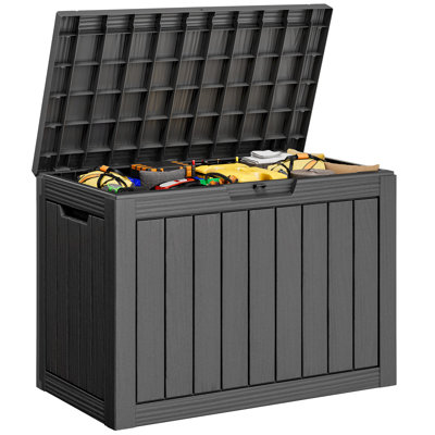72 Gallon Outdoor Water Resistant Resin Lockable Storage Box by LHBcraft