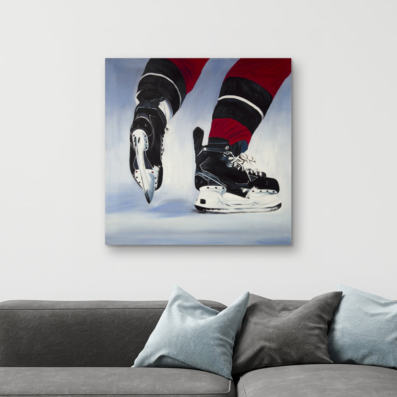 Hockey player - 32"x32" art on canvas