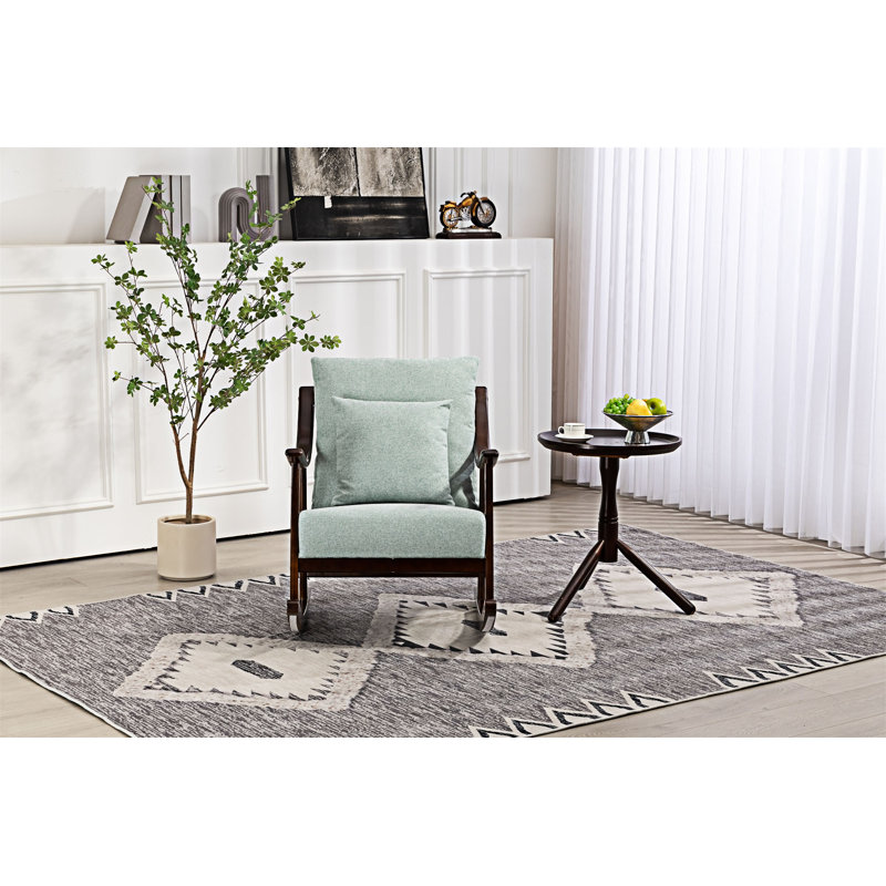 Chaise d'appoint rembourrée, Lin vert clair