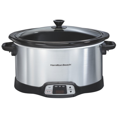 Hamilton Beach® Programmable Countdown Slow Cooker 8 Quart Capacity Silver