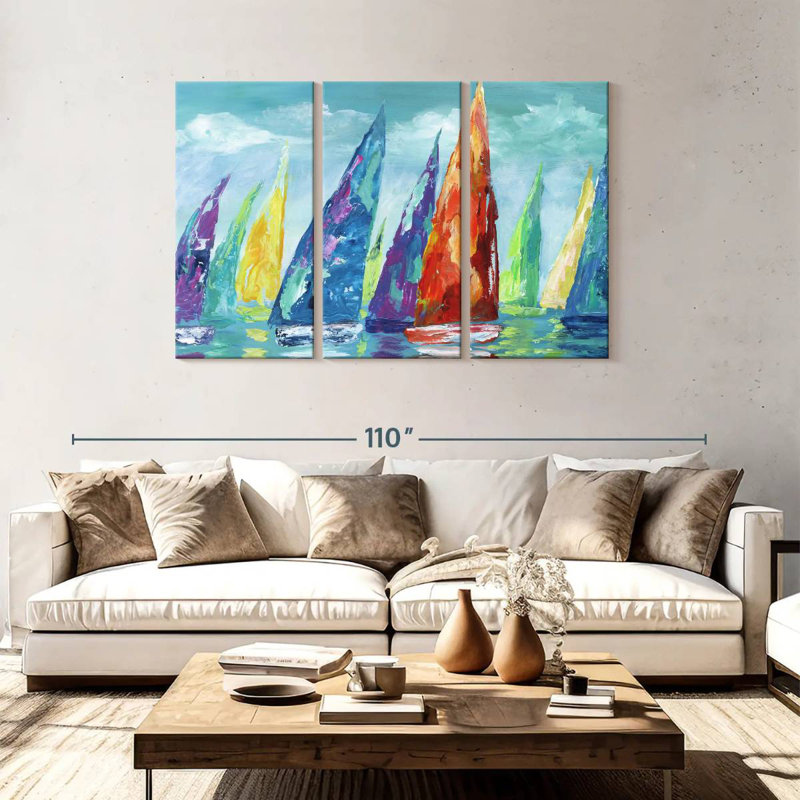 Mehar Fine Day Sailing II, 48" H x 74" W