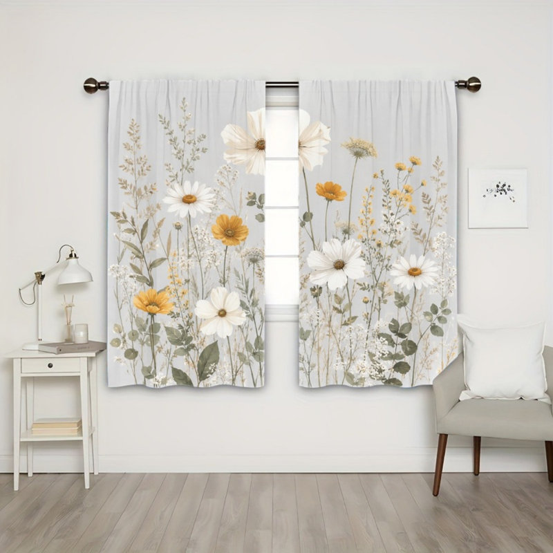 2PCS Wildflower Meadow Botanical Floral, L 21 po x H 46 po x 2 pièces