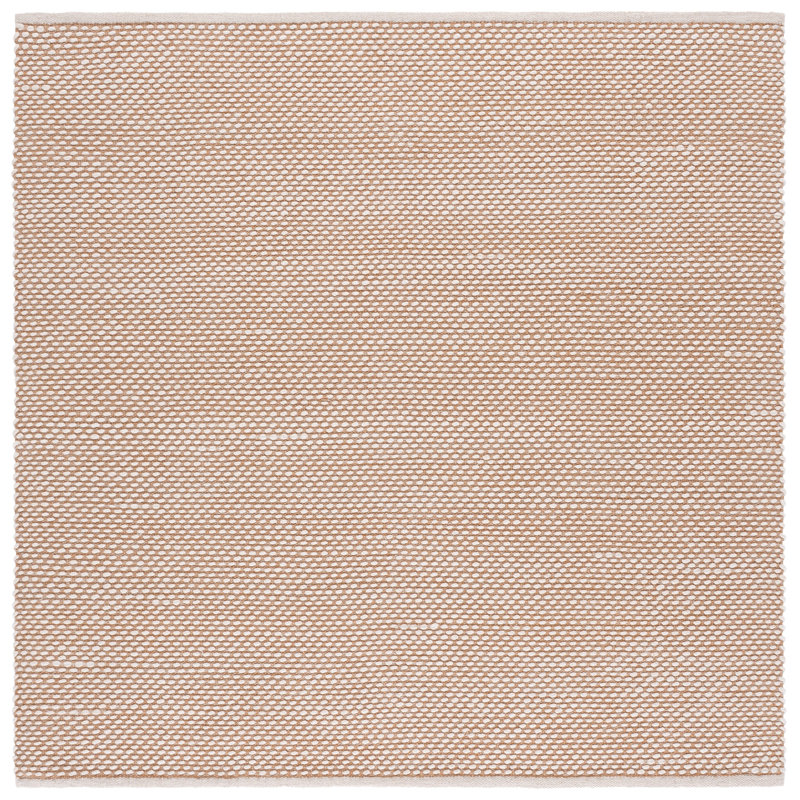 Vermont Flat Weave Wool/Cotton Rug in Beige, Square 6'