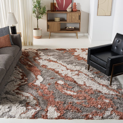 Wojtowicz Abstract Gray/Rust Area Rug
