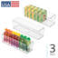 Stackable Fridge Storage Bin with Handle - Fridge and Freezer Organizer Bin for Snacks and Yogurt Pouches