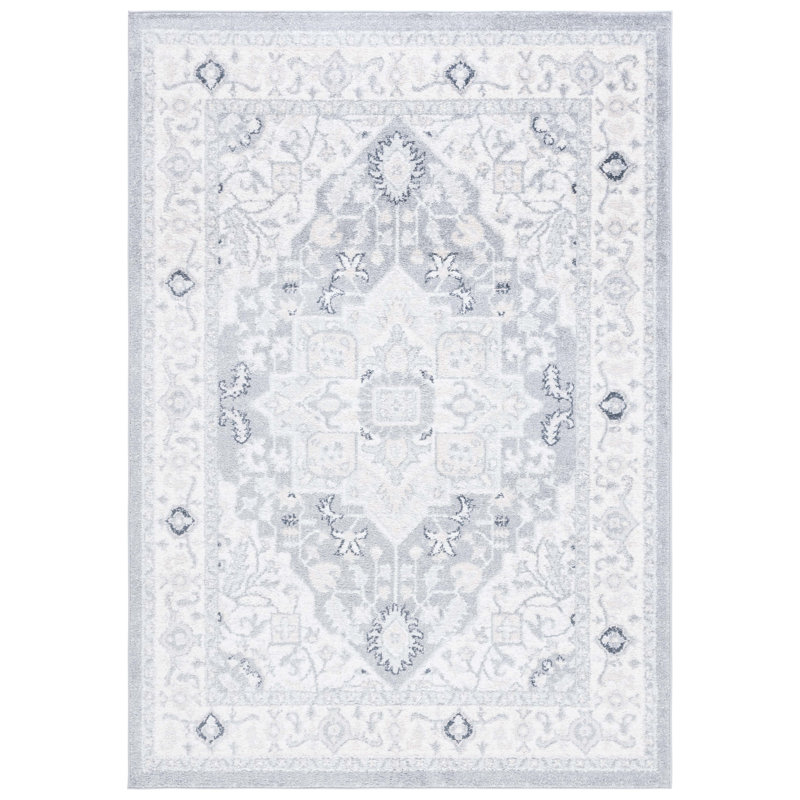 Lowrey Gray/Ivory Rug, Square 6'7"