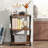 3-Tier Rolling Printer Cart Under Desk Storage with Storage for Home Office