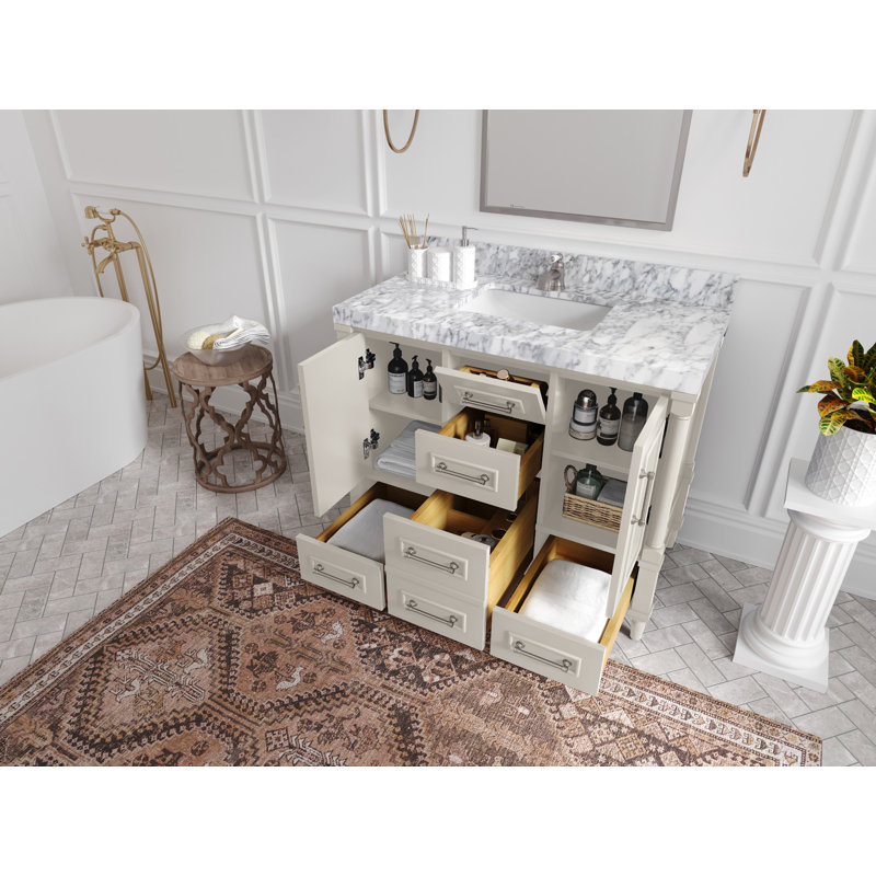 Meuble-lavabo simple 42 po avec comptoir en quartz Aberdeen, Empira
