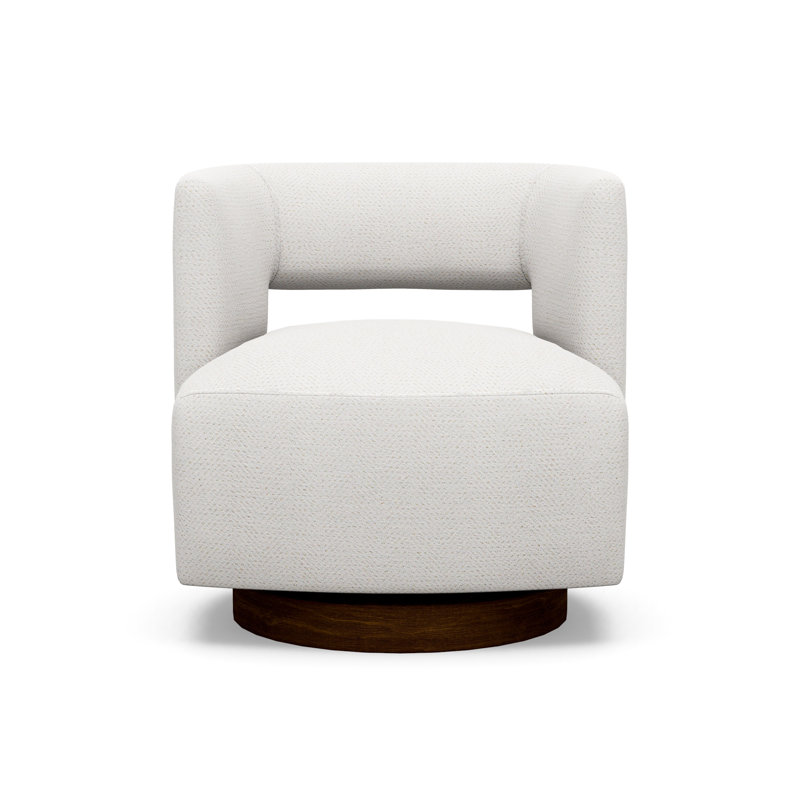 Crystle Swivel Barrel Chair, 8240-99, Walnut