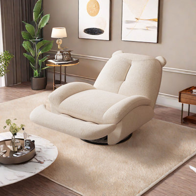 High Elastic Foam Recliner With Carbon Steel Frame Upholstered Swivel Recliner