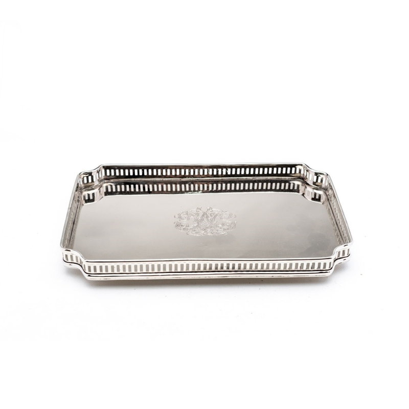 Plateau rectangulaire en nickel