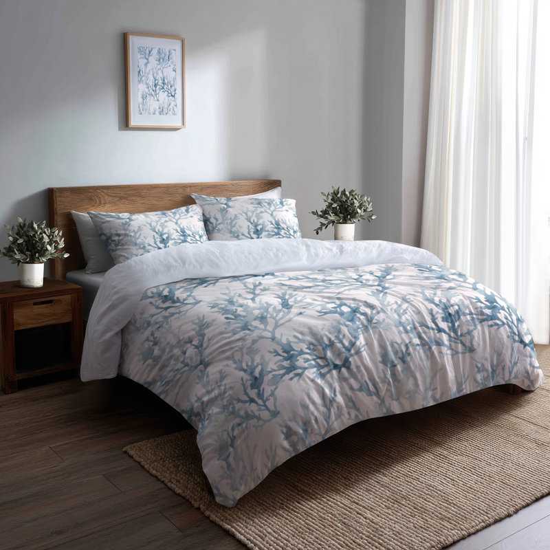 Ensemble de literie à imprimé animalier - Ensemble de housse de couette bleu clair