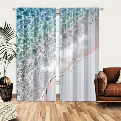 2pc beach water curtains 210x210cm