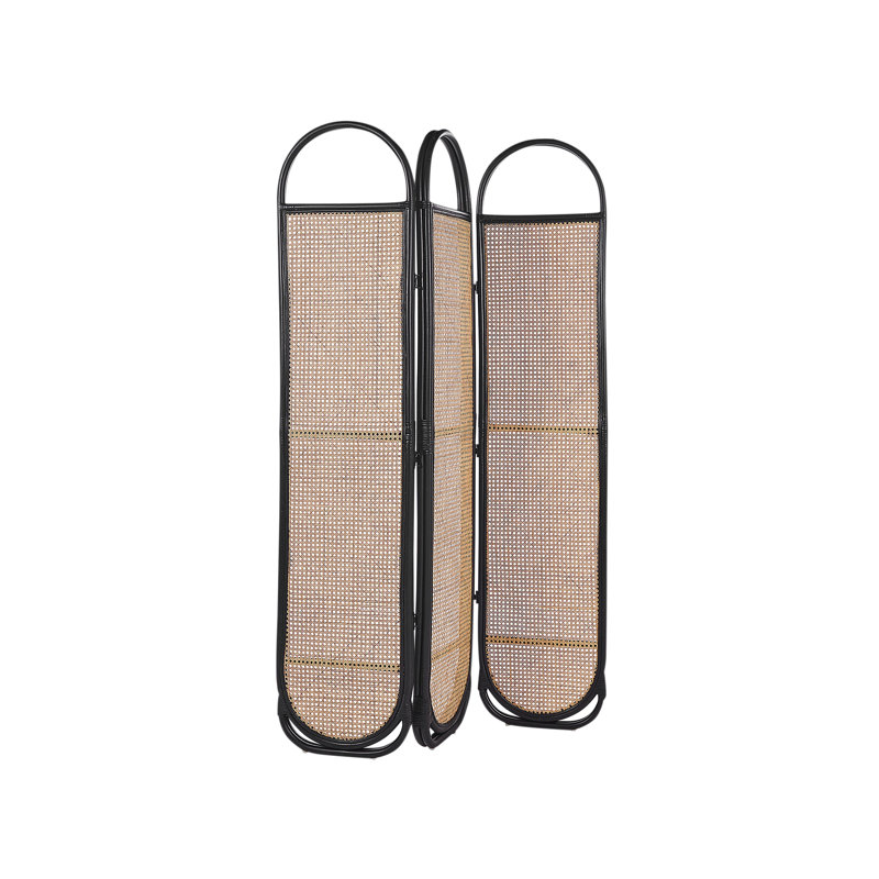 Akhilles 3 - Panel Folding Room Divider, Black