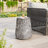 Fielder Outdoor Contemporary Pedestal Mgo Side Table-112521322