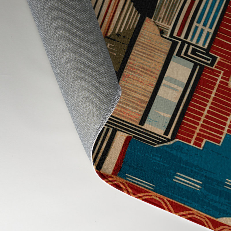 Tapis intérieur et extérieur ArtDeco, Rectangulaire 3 pi x 5 pi