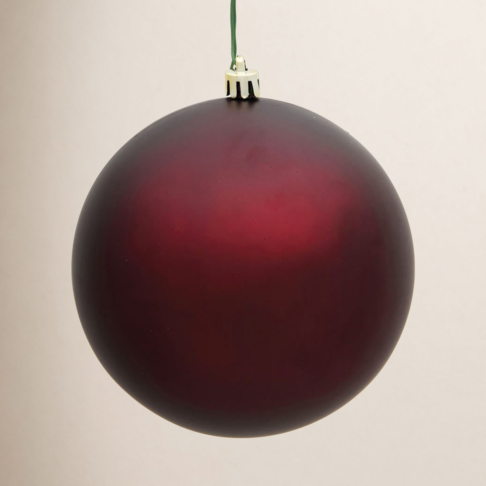 Holiday Décor Ball Ornament, Matte Burgundy