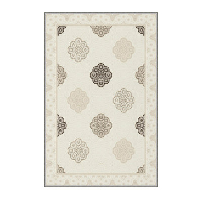 Stylish Woven Carpet, 100% Polyester, Pile Height: 0.3 in | Antibacterial & Non-Slip Underside, 3D Digital Printing | Machine Washable, Perfect for Home Décor, Living Room & Bedroom Use