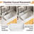Los Flexi Semi Recessed Vessel Sink, Rectangular Ceramic Drop In Bathroom Sink with Pop-up Drain-108940960-114864878