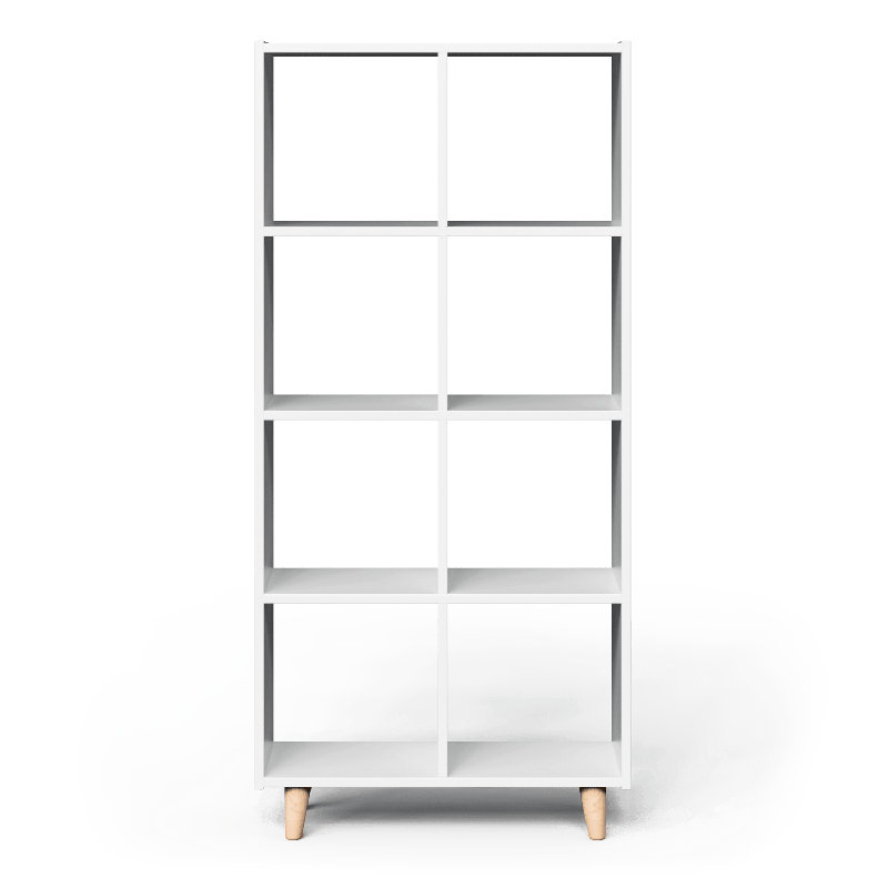 Huit cubes verticaux, Blanc/naturel